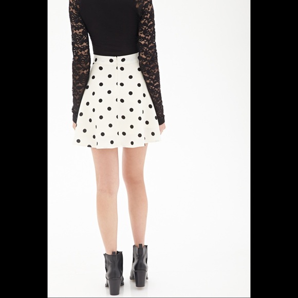 Forever 21 Polkadot Skater Skirt - Picture 4 of 8